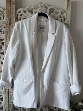 Abercrombie & Fitch NWOT White Linen Blazer